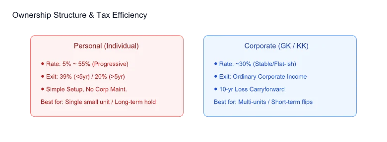 Personal vs Corporate Tax Structure Comparison